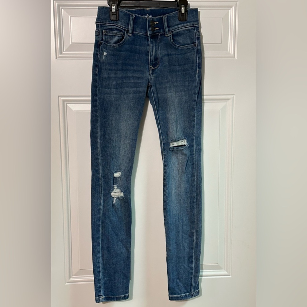 Soho Jeans Size 0 High Waist Legging Skinny Jegging Super Soft Distressed